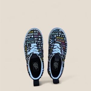 Vans Kids' Black and White Graphic Sneakers
